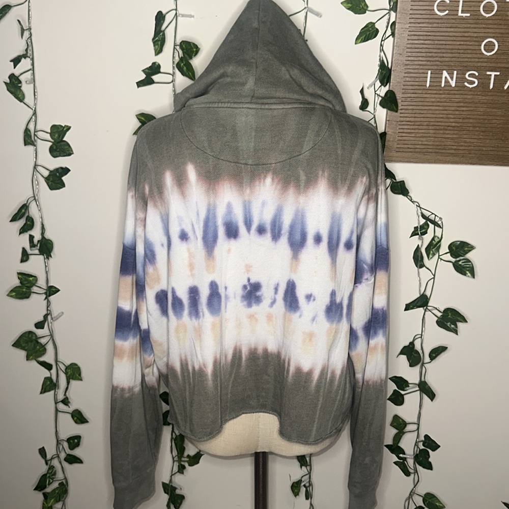Aerie Quarter Zip Cropped Tie Dye Hoodie - Picture 3 of 5